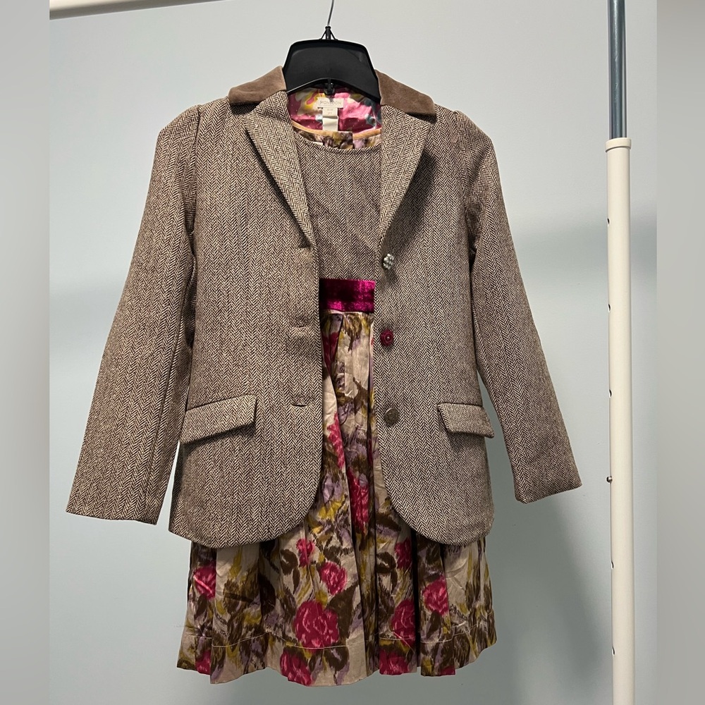 Monsoon Girl Dress and Coat 2pc